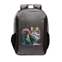 Cat Women Colourful Watercolour Cat Vector Backpack