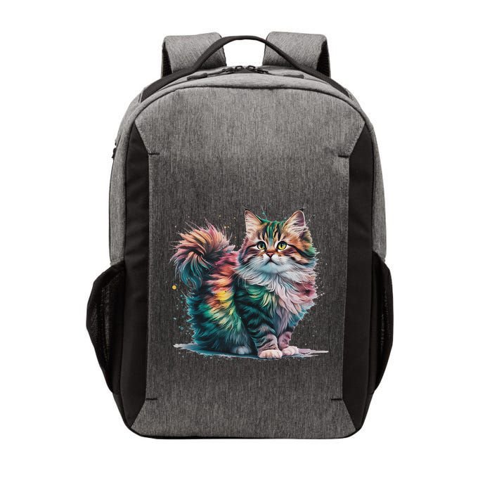Cat Women Colourful Watercolour Cat Vector Backpack