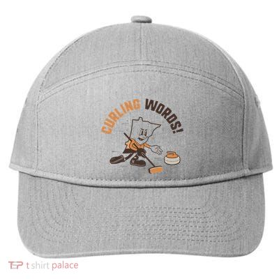 Curling Words 7-Panel Snapback Hat