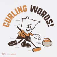Curling Words Button