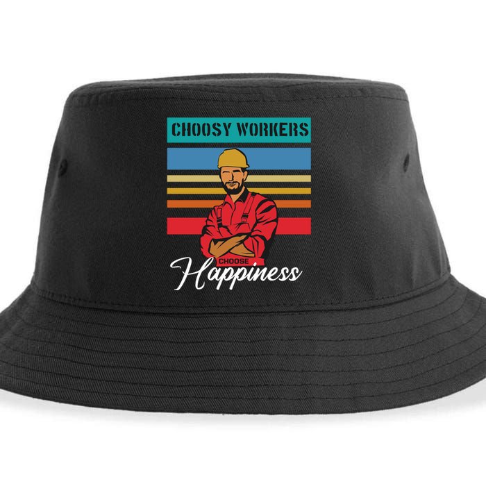 Choosy Workers Choose Happiness Sustainable Bucket Hat