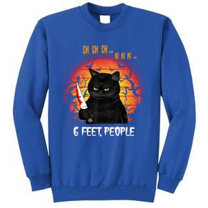 Creepy Witch Cat And Knife 6 Feet People Horrible Halloween Funny Gift Sweatshirt