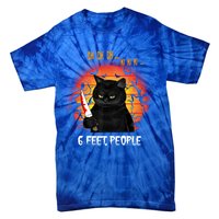 Creepy Witch Cat And Knife 6 Feet People Horrible Halloween Funny Gift Tie-Dye T-Shirt