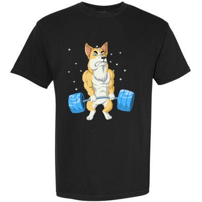 Corgi Weightlifting Garment-Dyed Heavyweight T-Shirt