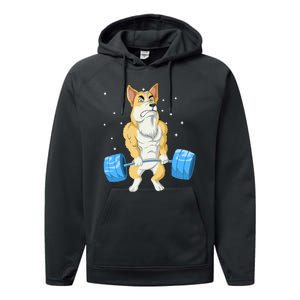 Corgi Weightlifting Performance Fleece Hoodie