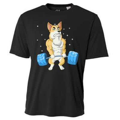 Corgi Weightlifting Cooling Performance Crew T-Shirt