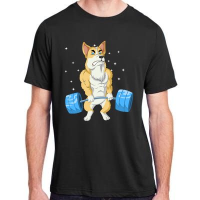 Corgi Weightlifting Adult ChromaSoft Performance T-Shirt