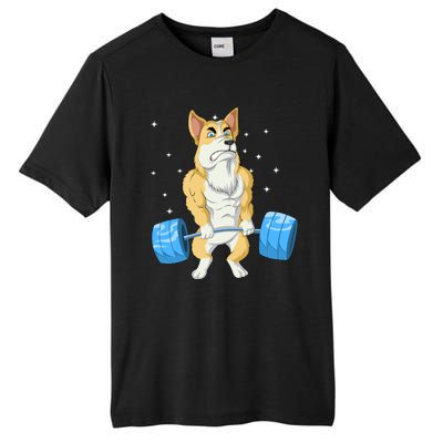 Corgi Weightlifting Tall Fusion ChromaSoft Performance T-Shirt