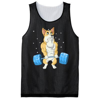 Corgi Weightlifting Mesh Reversible Basketball Jersey Tank