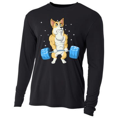 Corgi Weightlifting Cooling Performance Long Sleeve Crew