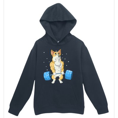 Corgi Weightlifting Urban Pullover Hoodie