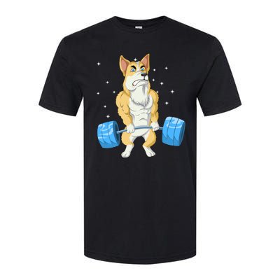 Corgi Weightlifting Softstyle CVC T-Shirt