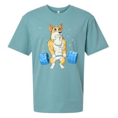 Corgi Weightlifting Sueded Cloud Jersey T-Shirt