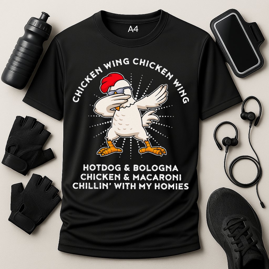 Chicken Wing Chicken Wing Hot Dog Cooling Performance Crew T-Shirt