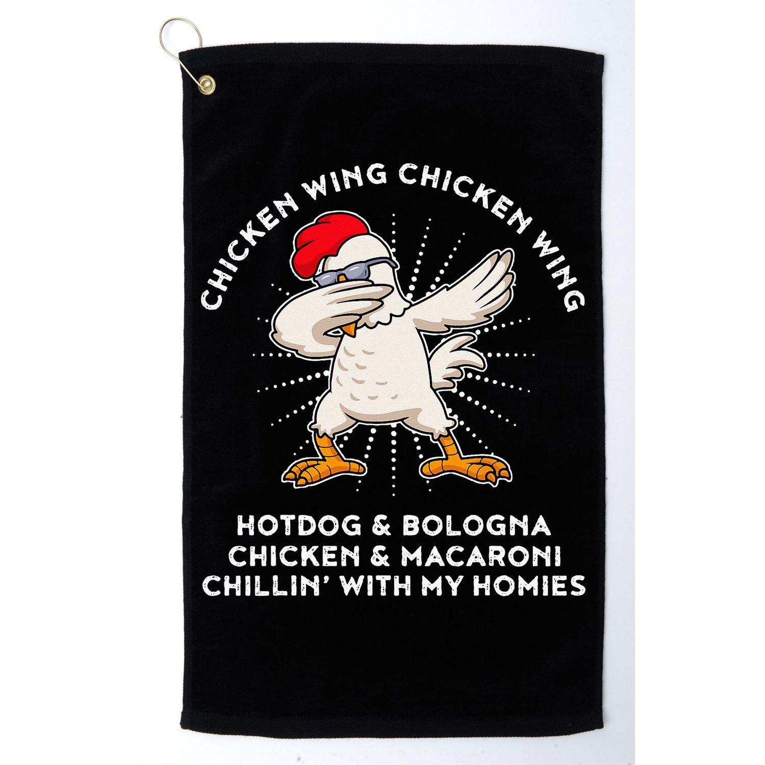 Chicken Wing Chicken Wing Hot Dog Golf Towel