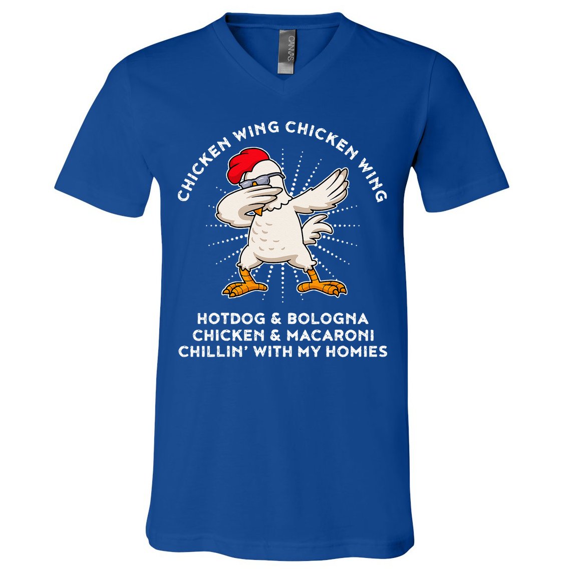 Chicken Wing Chicken Wing Hot Dog V-Neck T-Shirt