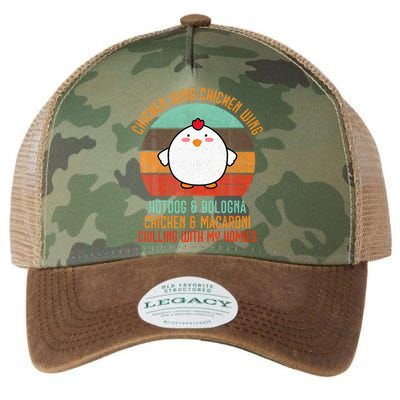 Chicken Wing Chicken Wing Song Lyric Hot Dog Bologna Legacy Tie Dye Trucker Hat