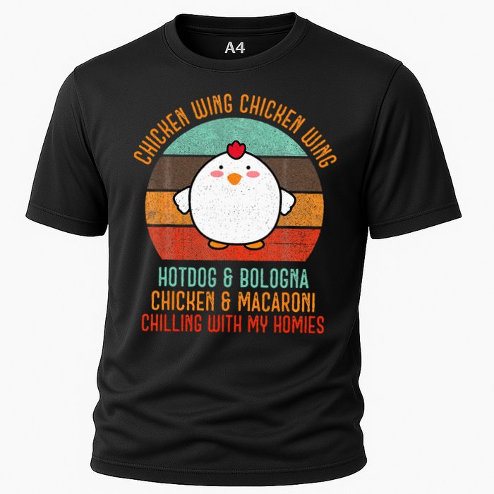 Chicken Wing Chicken Wing Song Lyric Hot Dog Bologna Cooling Performance Crew T-Shirt