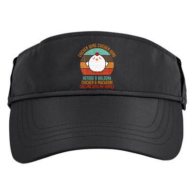 Chicken Wing Chicken Wing Song Lyric Hot Dog Bologna Adult Drive Performance Visor