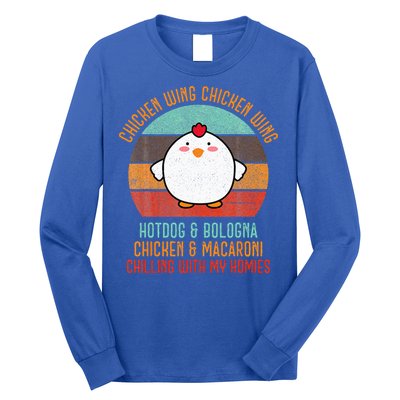 Chicken Wing Chicken Wing Song Lyric Hot Dog Bologna Long Sleeve Shirt