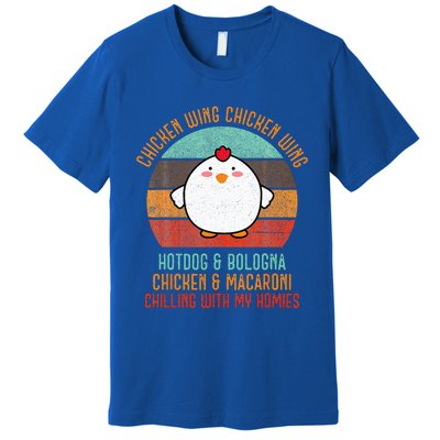 Chicken Wing Chicken Wing Song Lyric Hot Dog Bologna Premium T-Shirt