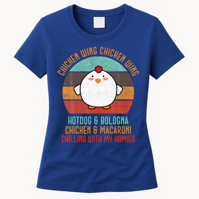 Chicken Wing Chicken Wing Song Lyric Hot Dog Bologna Womens T-Shirt