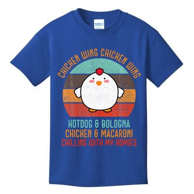 Chicken Wing Chicken Wing Song Lyric Hot Dog Bologna Kids T-Shirt