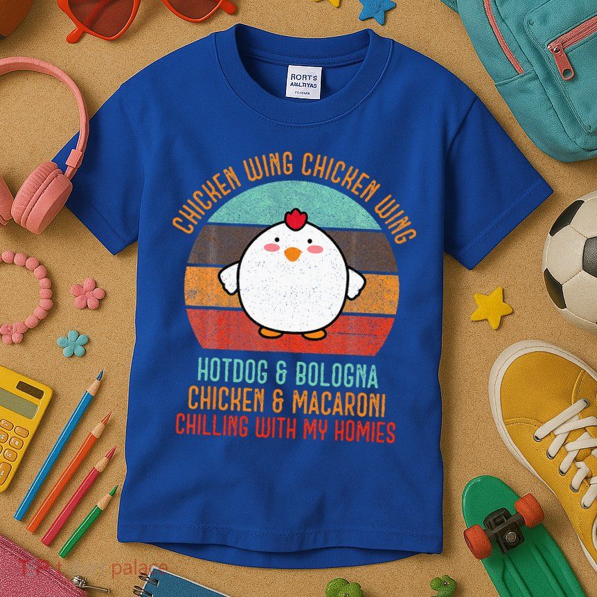 Chicken Wing Chicken Wing Song Lyric Hot Dog Bologna Kids T-Shirt