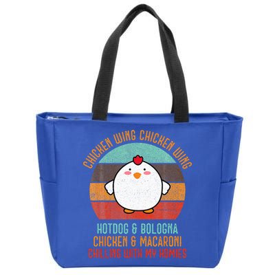 Chicken Wing Chicken Wing Song Lyric Hot Dog Bologna Zip Tote Bag