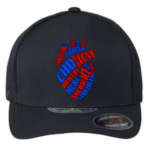 Chd Warrior Congenital Heart Disease Awareness Funny Gift Flexfit Unipanel Trucker Cap