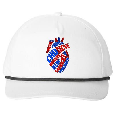 Chd Warrior Congenital Heart Disease Awareness Funny Gift Snapback Five-Panel Rope Hat