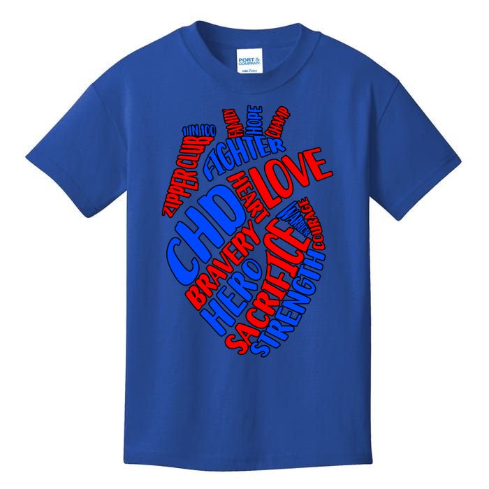 Chd Warrior Congenital Heart Disease Awareness Funny Gift Kids T-Shirt