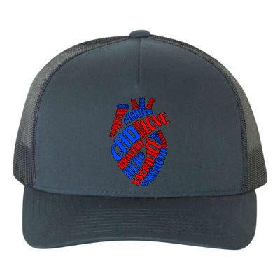 Chd Warrior Congenital Heart Disease Awareness Funny Gift Yupoong Adult 5-Panel Trucker Hat