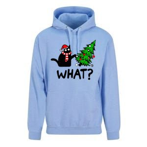 Cat What Christmas Murderous Black Cat Pushing Tree Xmas Gift Unisex Surf Hoodie