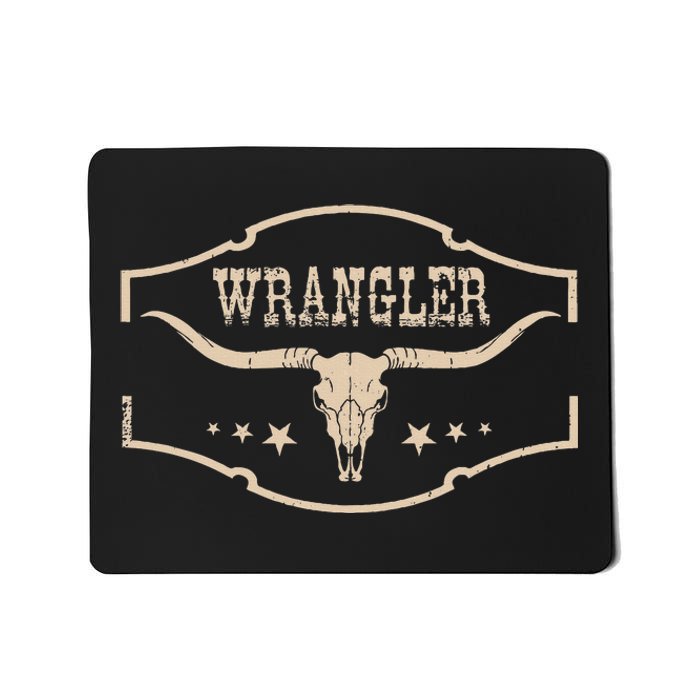 Classic Wranglers Cowhide Bulls Skulls Vintage Styles Pride Mousepad