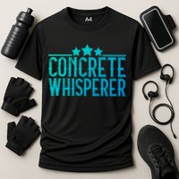 Concrete Whisperer Construction Worker Gift Cooling Performance Crew T-Shirt