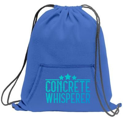 Concrete Whisperer Construction Worker Gift Sweatshirt Cinch Pack Bag