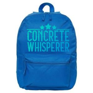 Concrete Whisperer Construction Worker Gift 16 in Basic Backpack