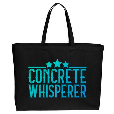 Concrete Whisperer Construction Worker Gift Cotton Canvas Jumbo Tote