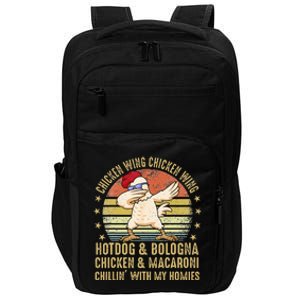 Chicken Wing Chicken Wing Song Lyric Hot Dog Bologna Impact Tech Backpack