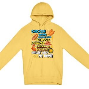 Chicken Wing Chicken Wing Hot Dog Bologna Premium Pullover Hoodie