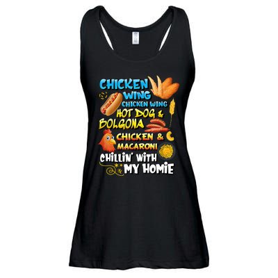 Chicken Wing Chicken Wing Hot Dog Bologna Ladies Essential Flowy Tank