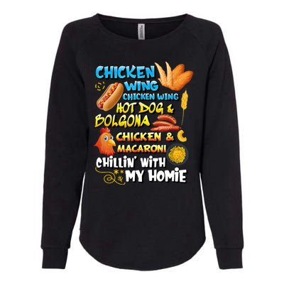 Chicken Wing Chicken Wing Hot Dog Bologna Womens California Wash Sweatshirt