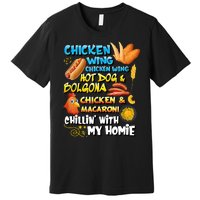 Chicken Wing Chicken Wing Hot Dog Bologna Premium T-Shirt