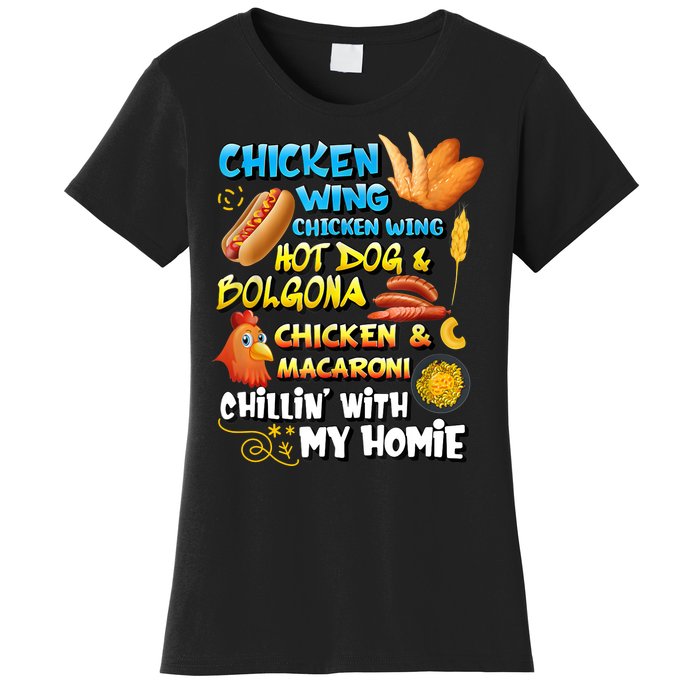 Chicken Wing Chicken Wing Hot Dog Bologna Women's T-Shirt