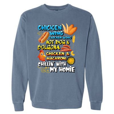 Chicken Wing Chicken Wing Hot Dog Bologna Garment-Dyed Sweatshirt