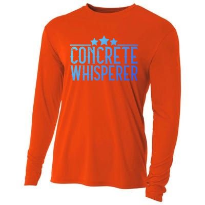 Concrete Whisperer Construction Worker Gift Cooling Performance Long Sleeve Crew