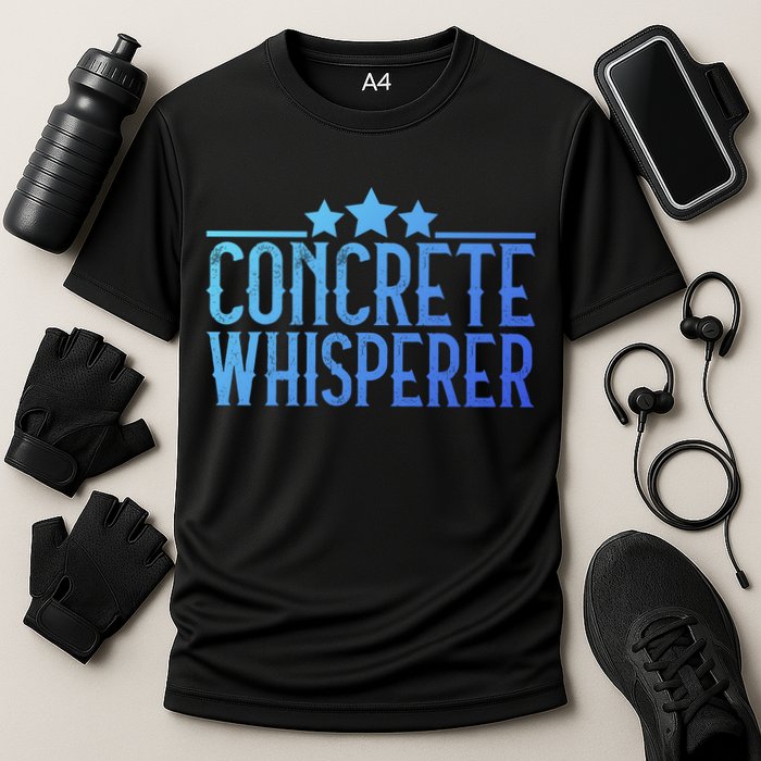 Concrete Whisperer Construction Worker Gift Cooling Performance Crew T-Shirt
