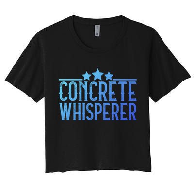 Concrete Whisperer Construction Worker Gift Crop Top