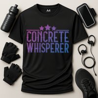 Concrete Whisperer Construction Worker Gift Cooling Performance Crew T-Shirt